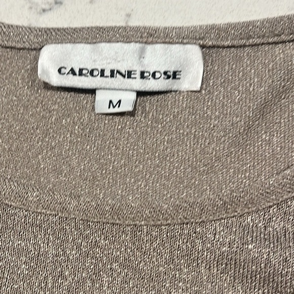 VTG Caroline Rose,Matte Crepe Crew Neck 3/4 Sleeve,High-Low Hem Top, EUC, Size M - Picture 7 of 12